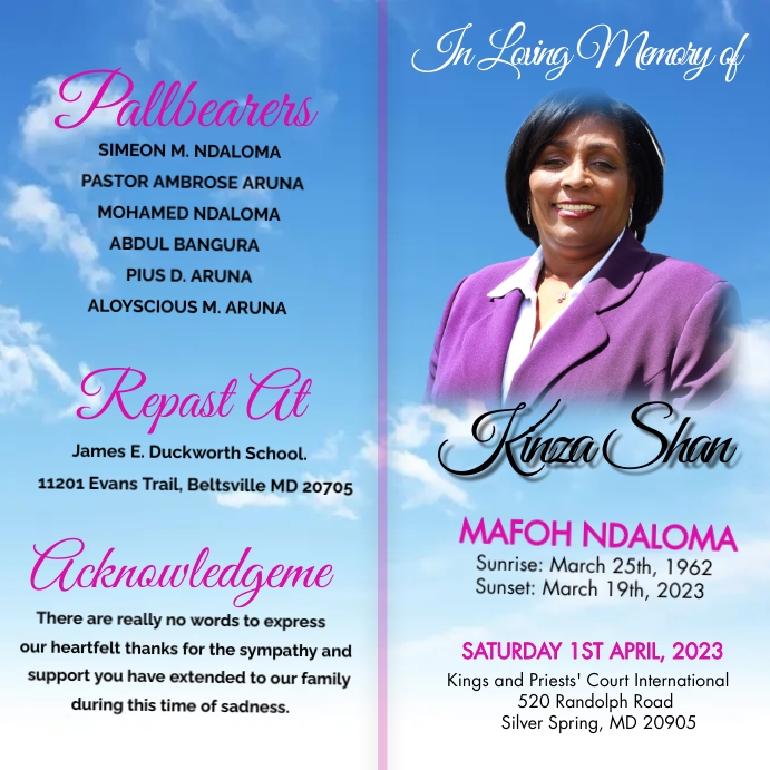 Funeral Announcement flyer,simple | modern | Instagram Post template